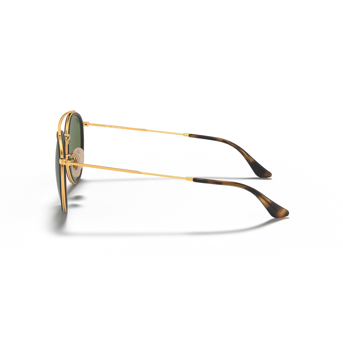Ray-Ban Round Double Bridge päikeseprillid | Arista Gold - G-15 Green