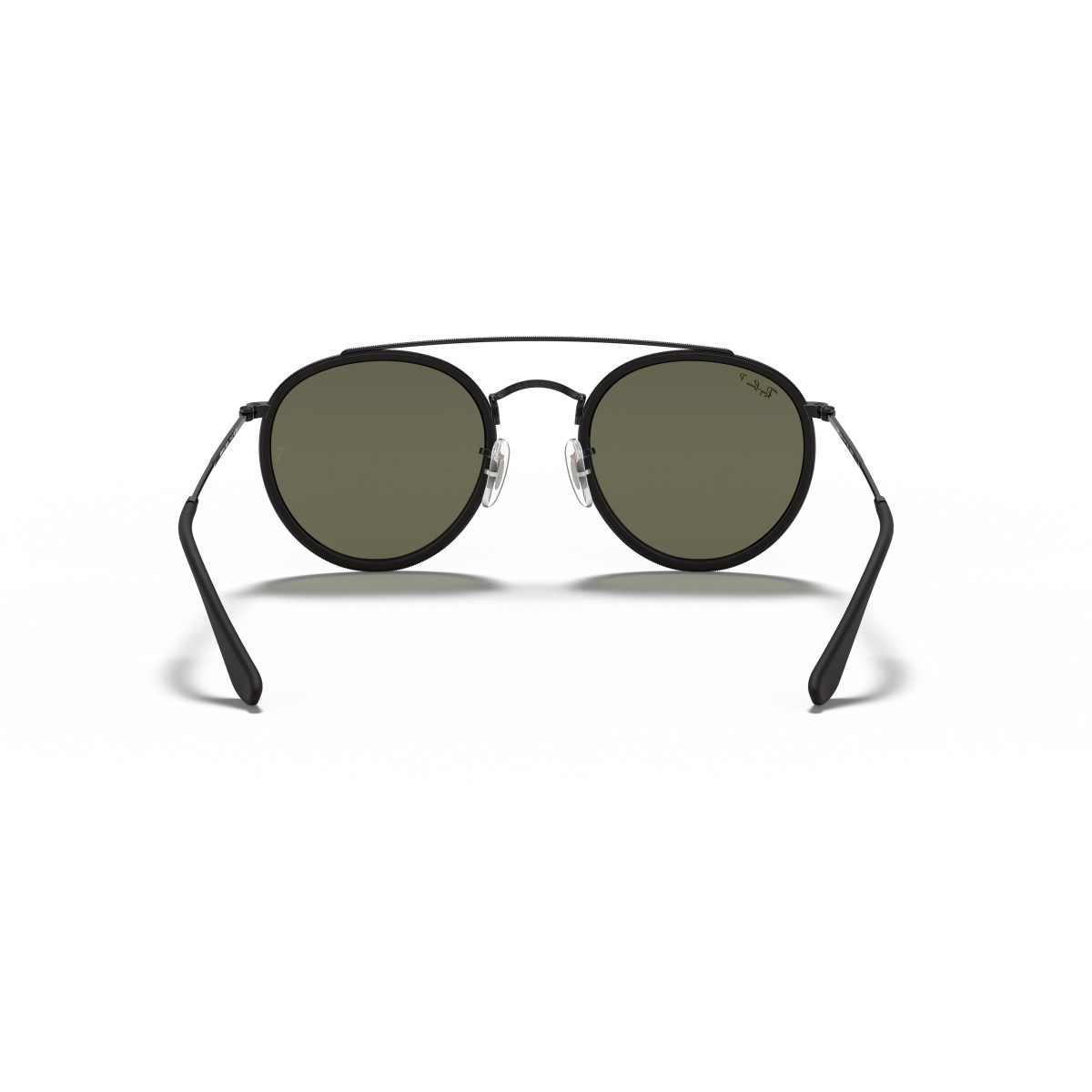 Ray-Ban Round Double Bridge päikeseprillid | Polarised | Black - G-15 Green