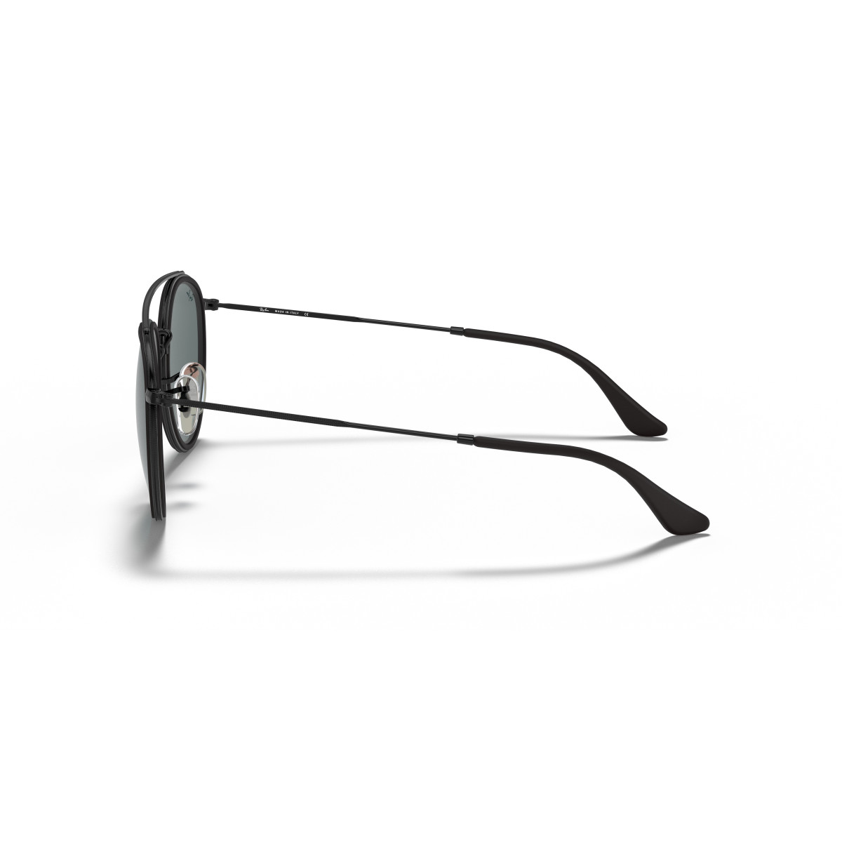 Ray-Ban Round Double Bridge päikeseprillid | Black - Blue Grey