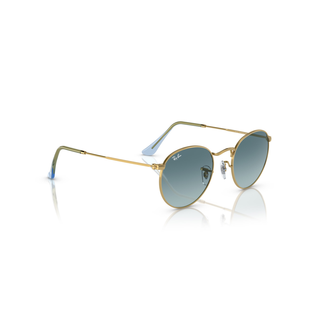 Ray-Ban Round Metal Large päikeseprillid | Gold - Blue