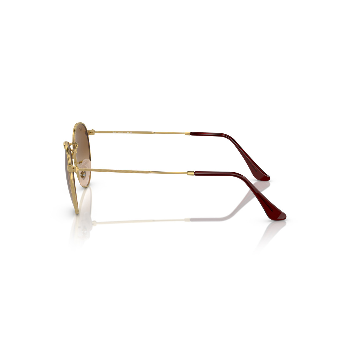 Ray-Ban Round Metal Small päikeseprillid | Gold - Brown