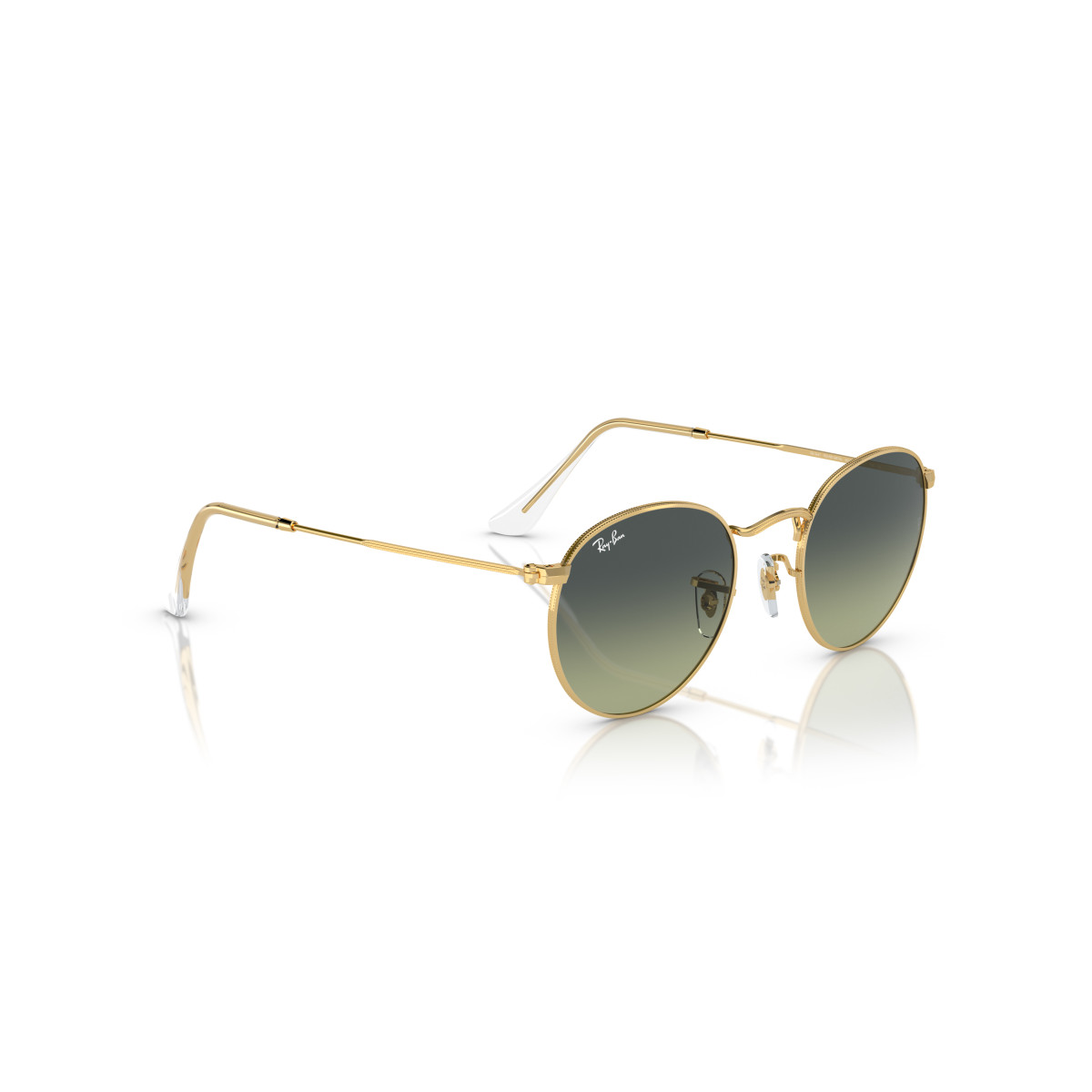 Ray-Ban Round Metal Large päikeseprillid | Arista Gold - Green Vintage