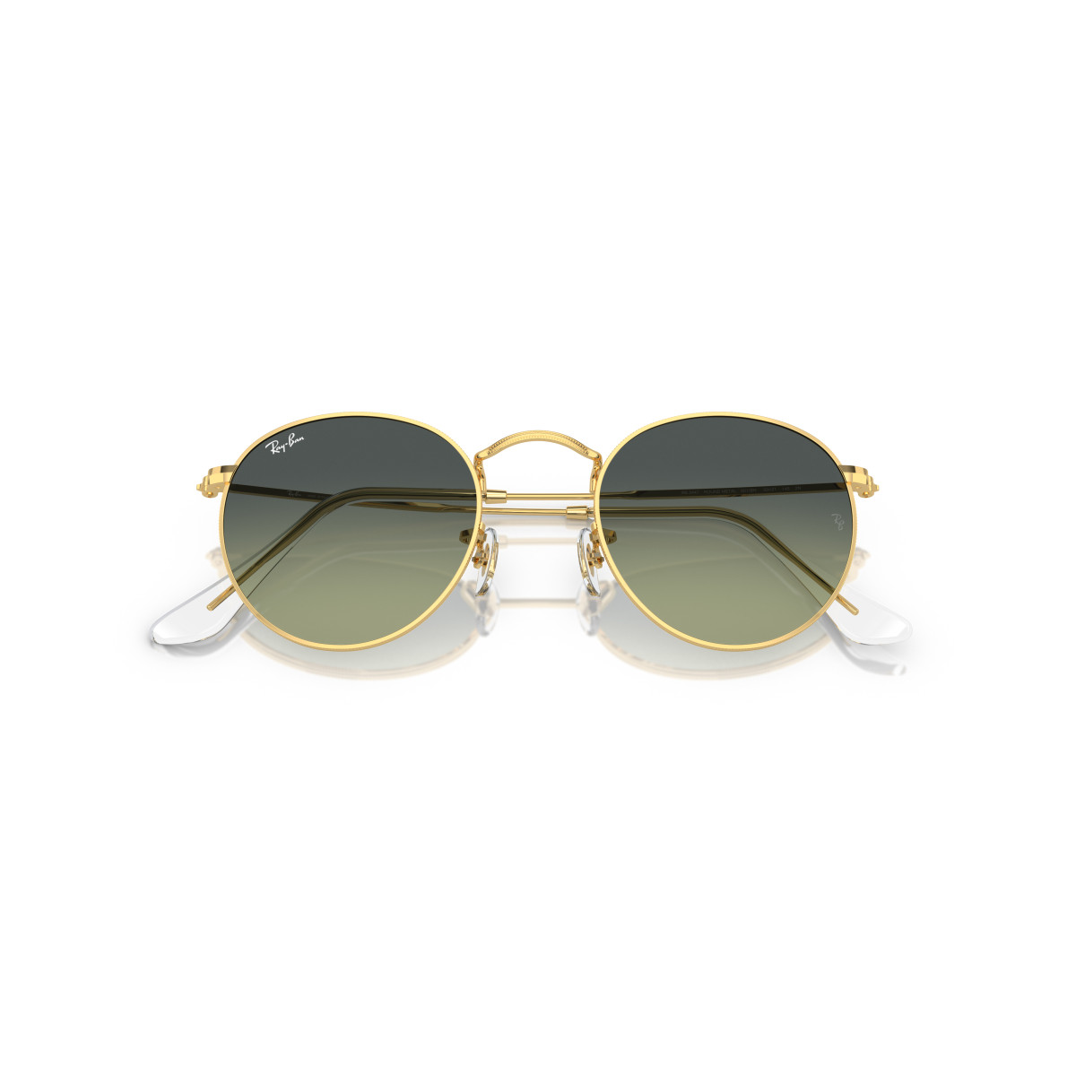 Ray-Ban Round Metal Large päikeseprillid | Arista Gold - Green Vintage