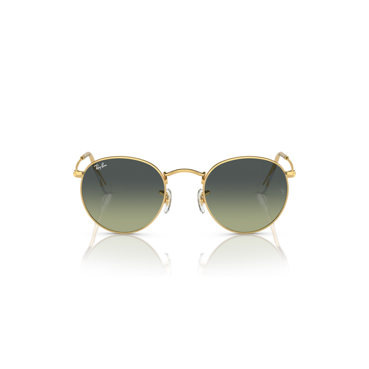 Ray-Ban Round Metal Large päikeseprillid | Arista Gold - Green Vintage