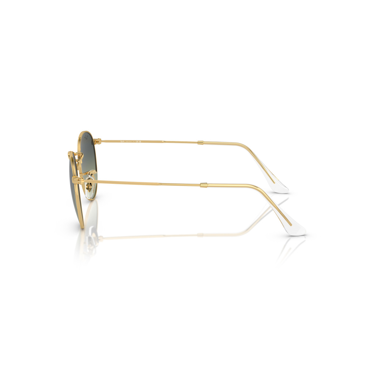 Ray-Ban Round Metal Large päikeseprillid | Arista Gold - Green Vintage