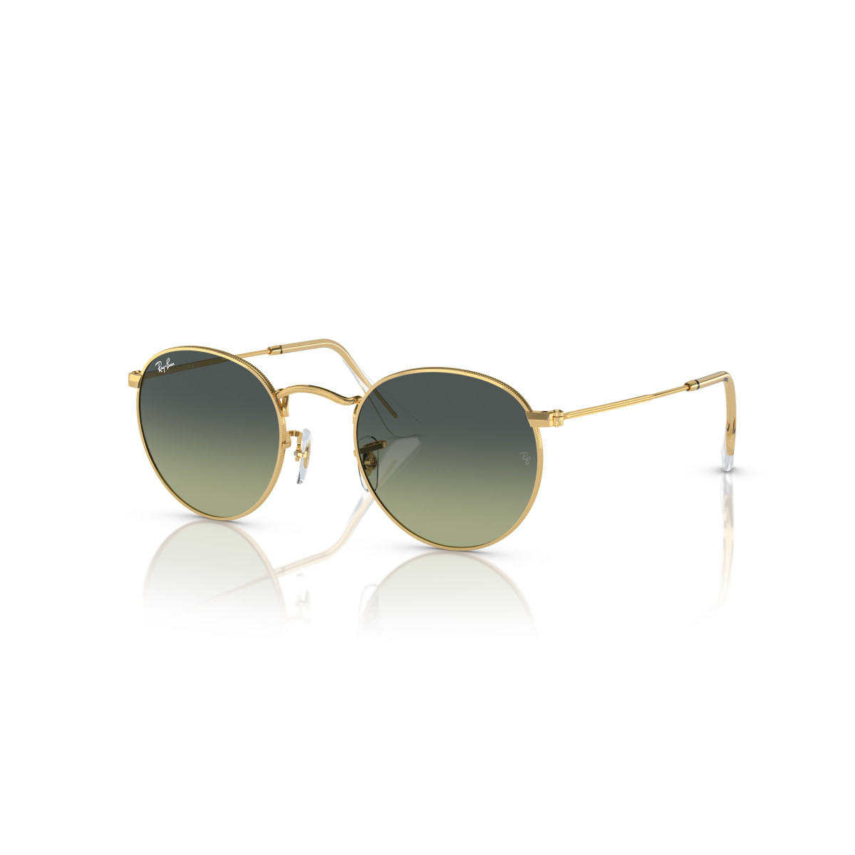 Ray-Ban Round Metal Large päikeseprillid | Arista Gold - Green Vintage