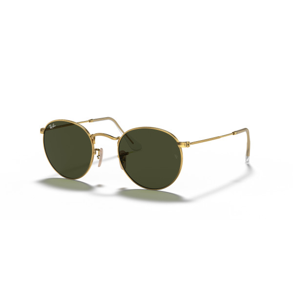 Ray-Ban Round Metal Large päikeseprillid | Arista Gold - G-15 Green