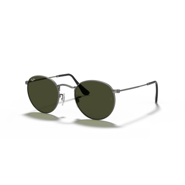 Ray-Ban Round Metal Large päikeseprillid | Gunmetal - G-15 Green