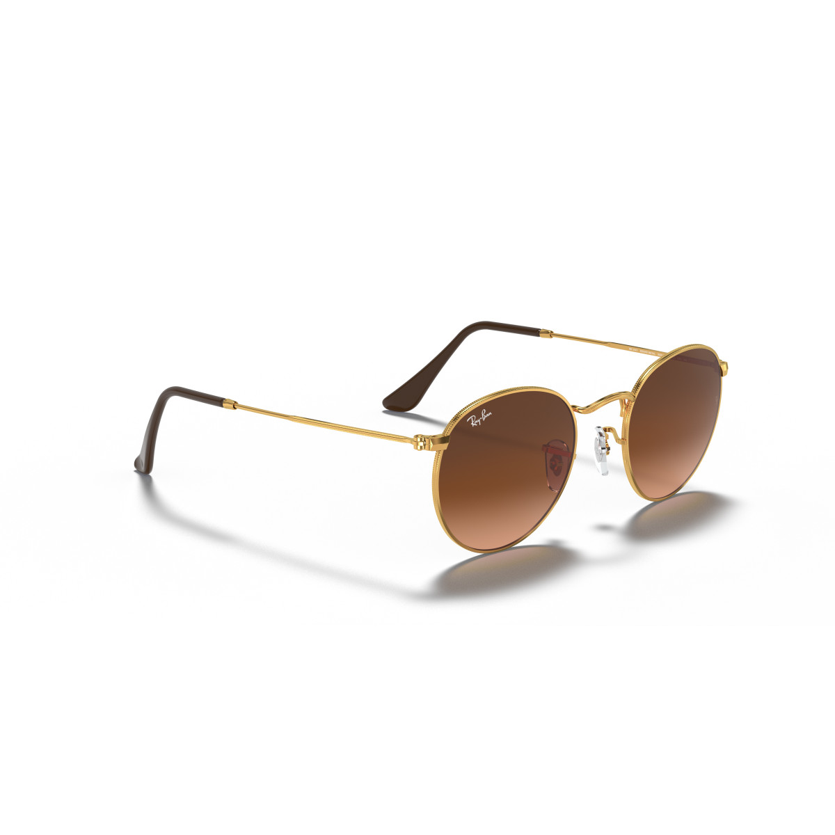 Ray-Ban Round Metal Small päikeseprillid | Light Bronze - Pink Brown Gradient