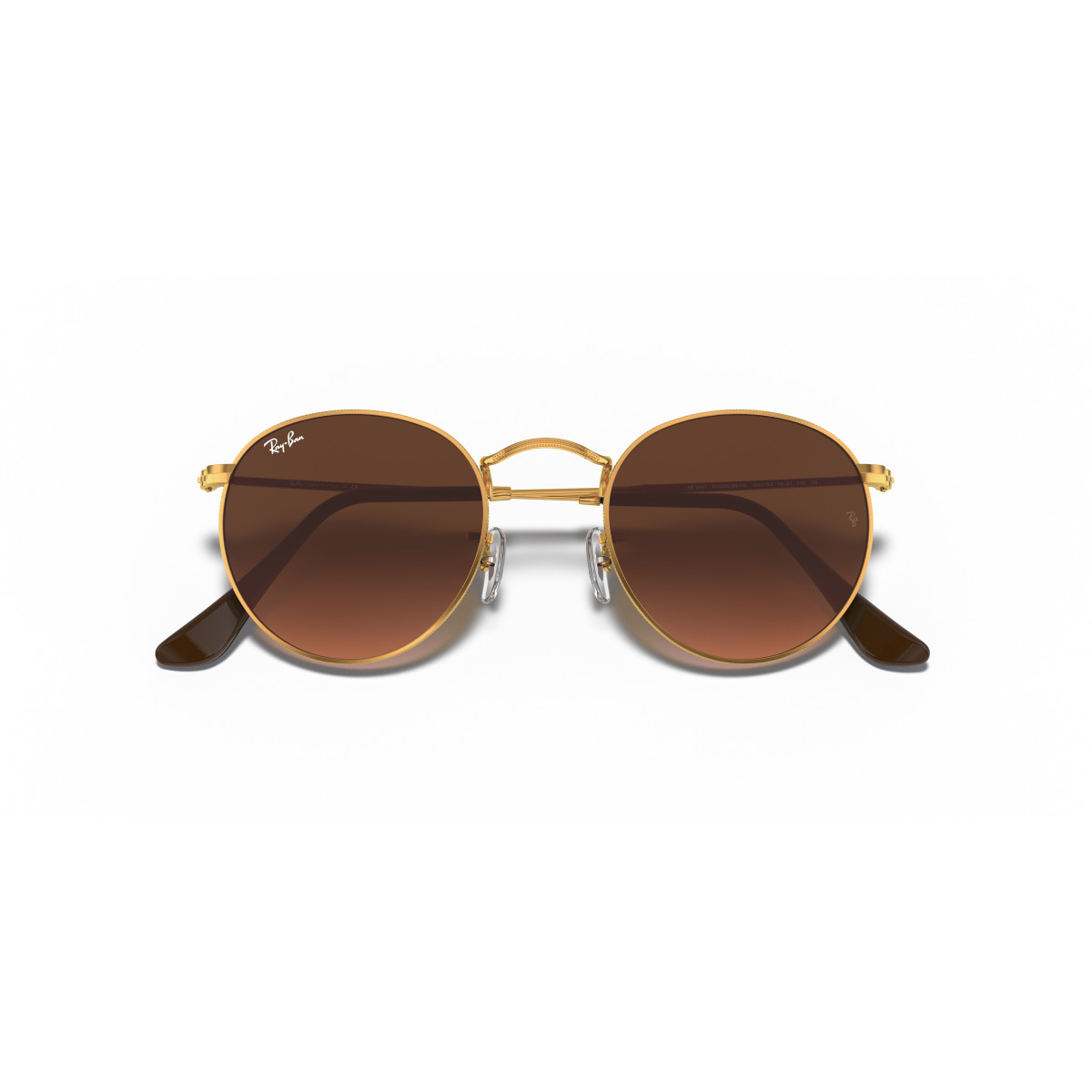 Ray-Ban Round Metal Small päikeseprillid | Light Bronze - Pink Brown Gradient