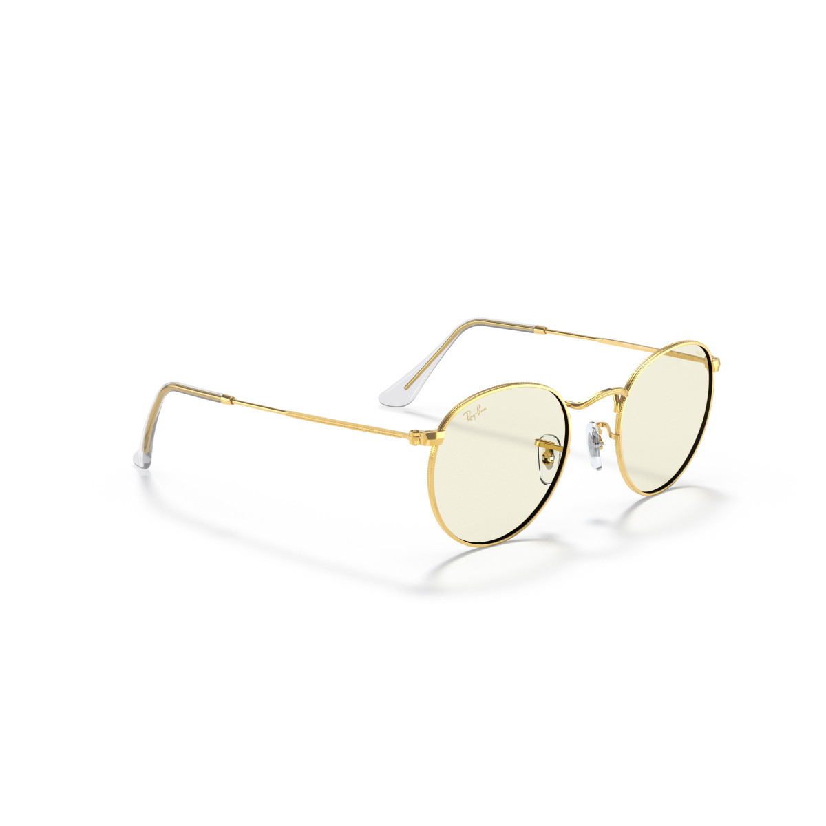Ray-Ban Round Metal Large päikeseprillid | Photochromic | Gold - Clear