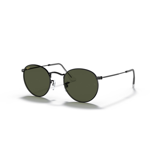 Ray-Ban Round Metal Large päikeseprillid | Black - G-15 Green