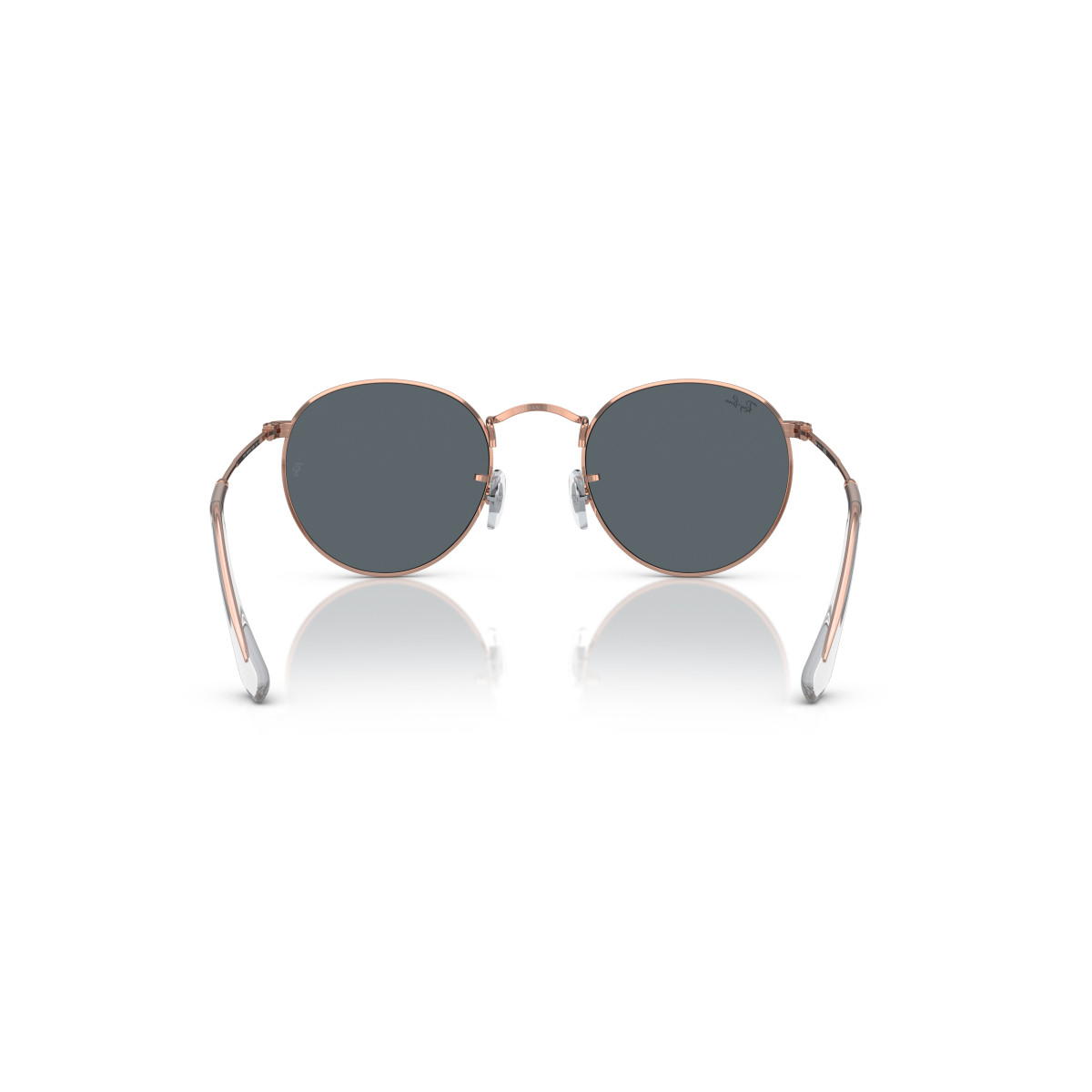 Ray-Ban Round Metal Large päikeseprillid | Rose Gold - Blue
