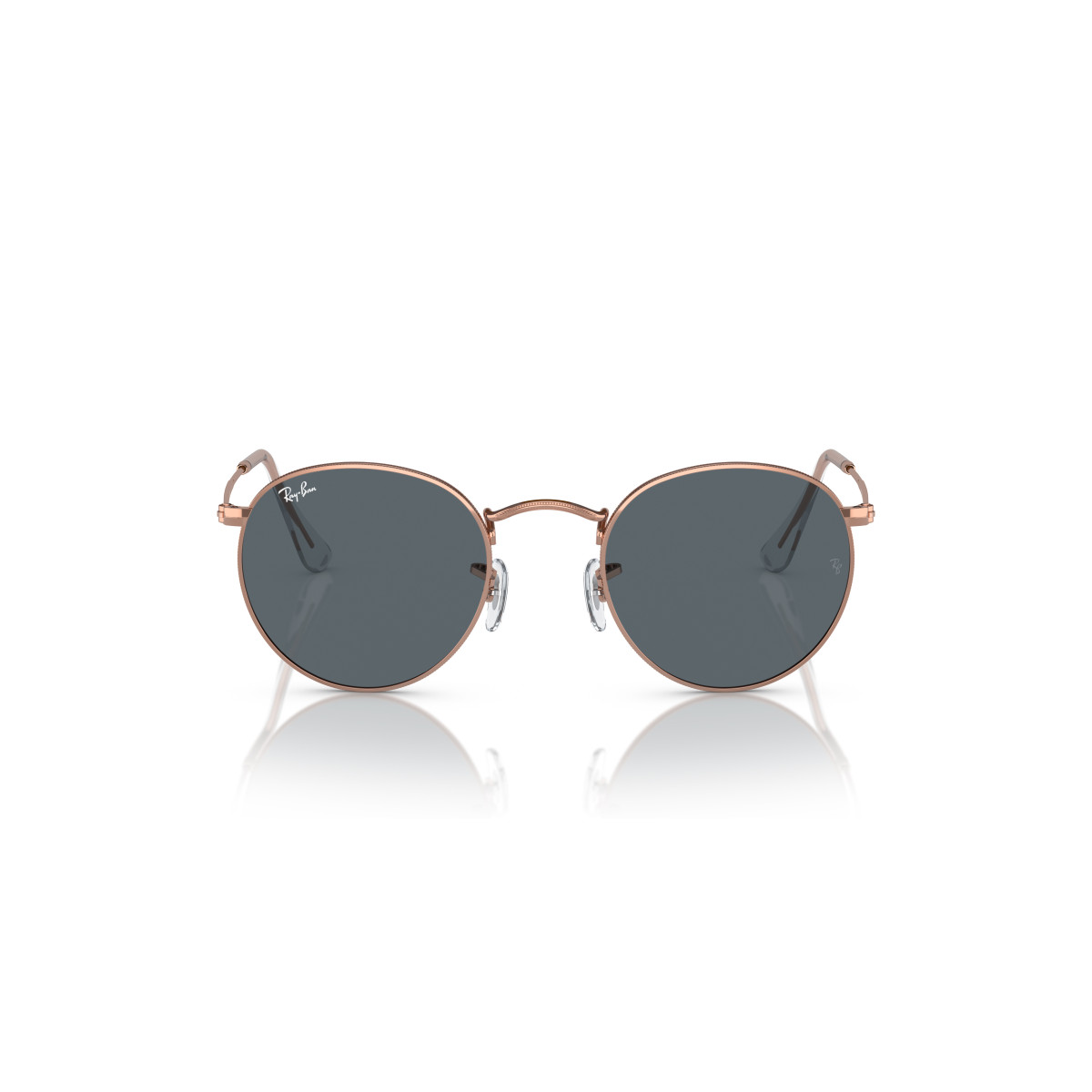 Ray-Ban Round Metal Large päikeseprillid | Rose Gold - Blue