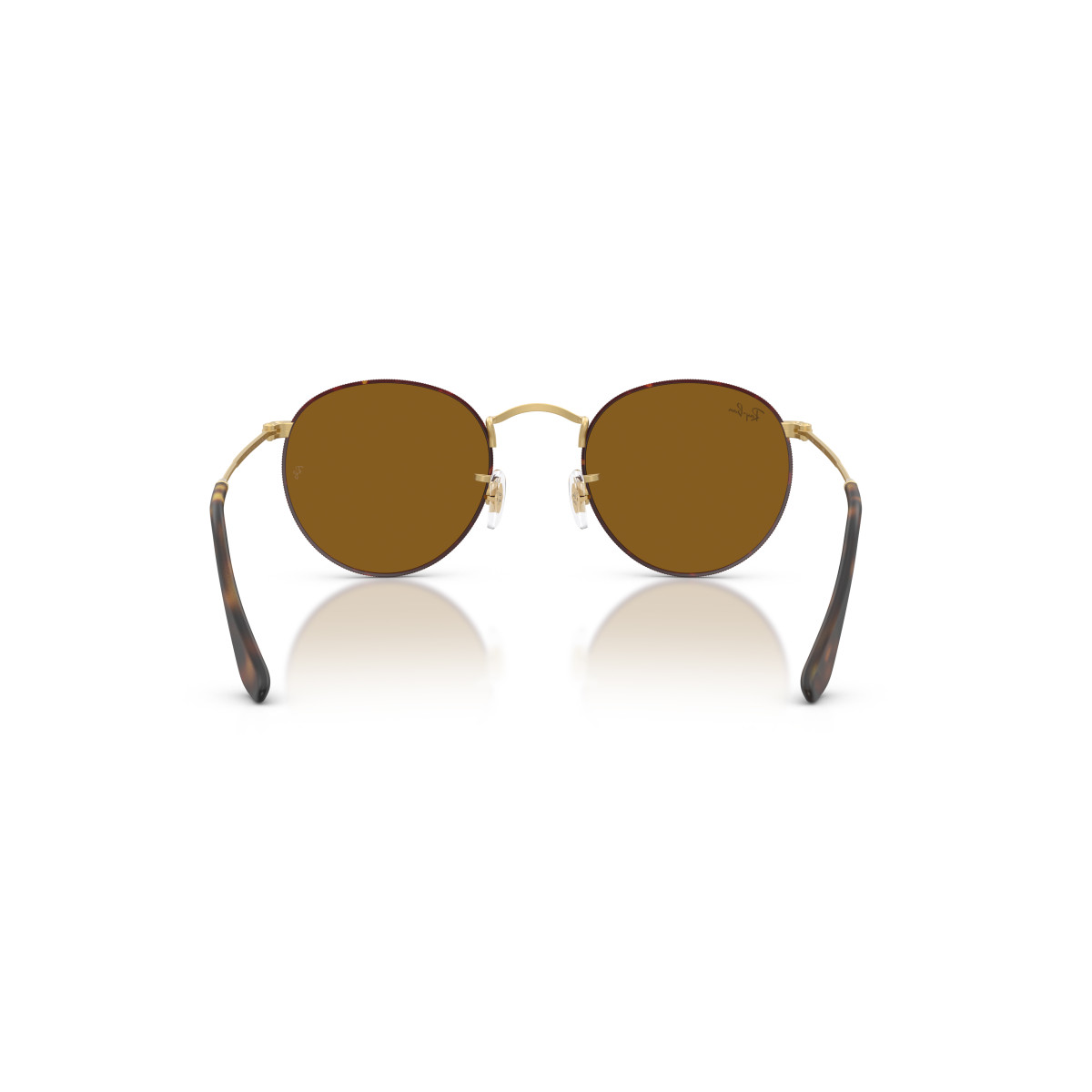 Ray-Ban Round Metal Large päikeseprillid | Matt Havana On Matt Arista Gold - Brown
