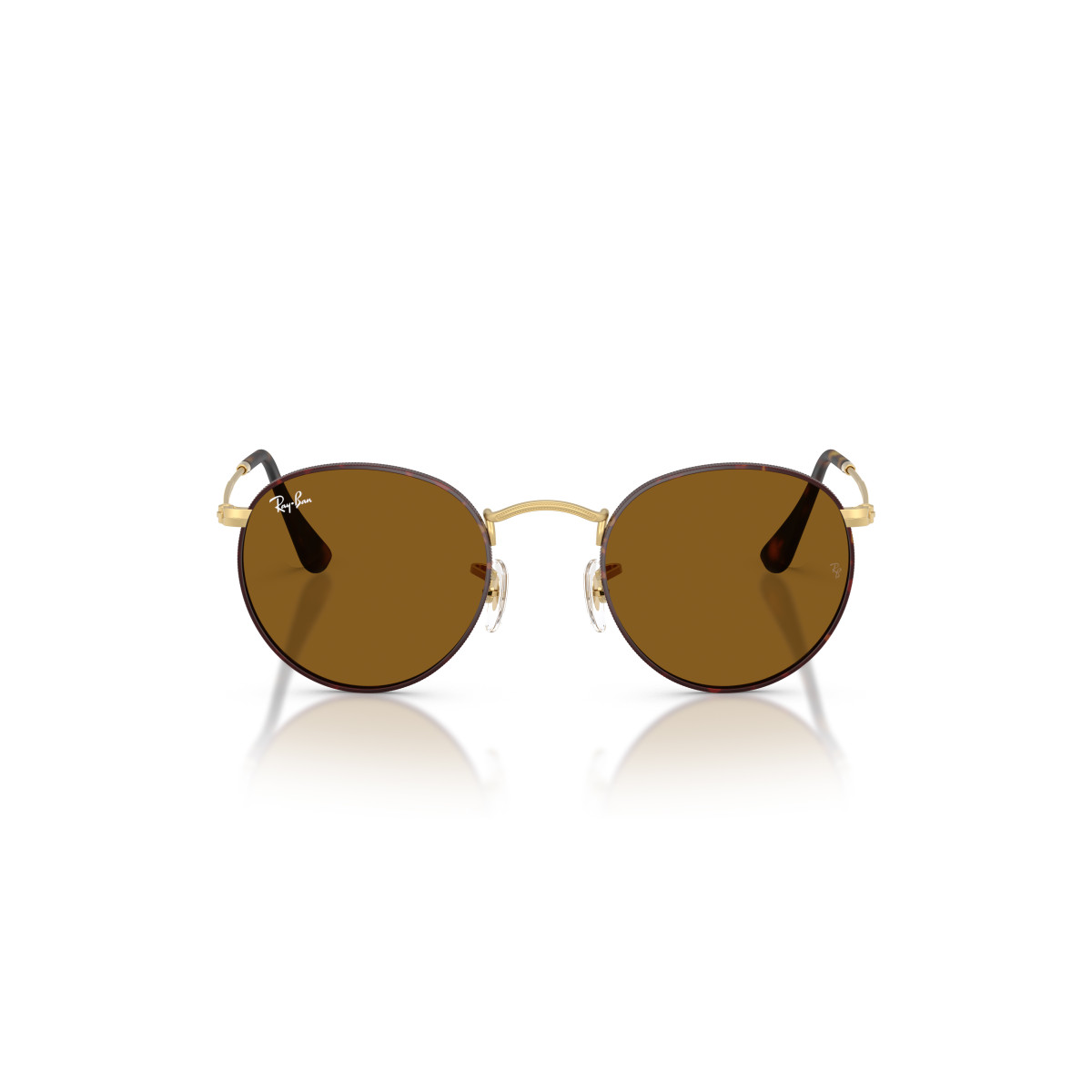 Ray-Ban Round Metal Large päikeseprillid | Matt Havana On Matt Arista Gold - Brown