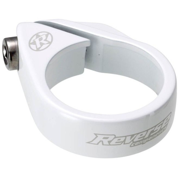 Reverse Bolt sadulaposti klamber | 34.9mm | White