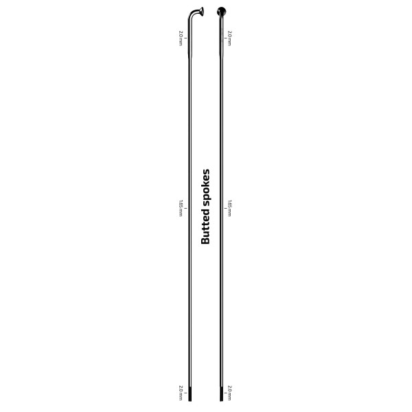 Sapim D-Light kodar | J-Bend | 2-1.65-2 mm | Black