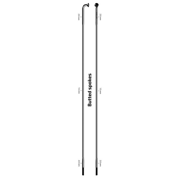Sapim Laser kodar | J-Bend | 2-1.5-2 mm | Black