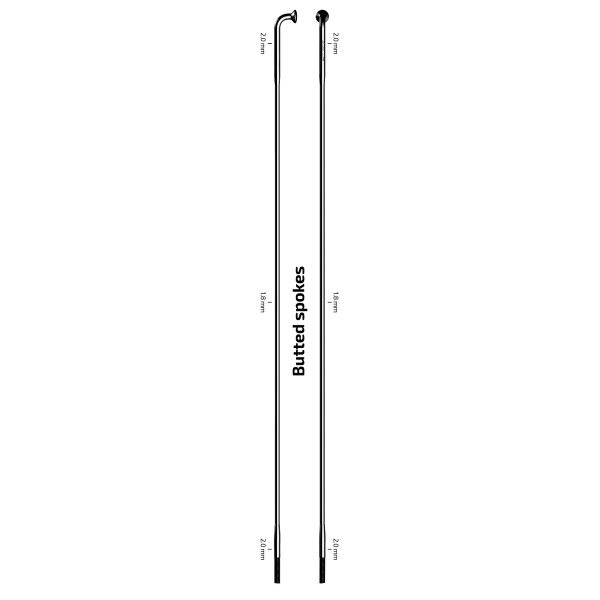 Sapim Race kodar | J-Bend | 2-1.8-2 mm | Black