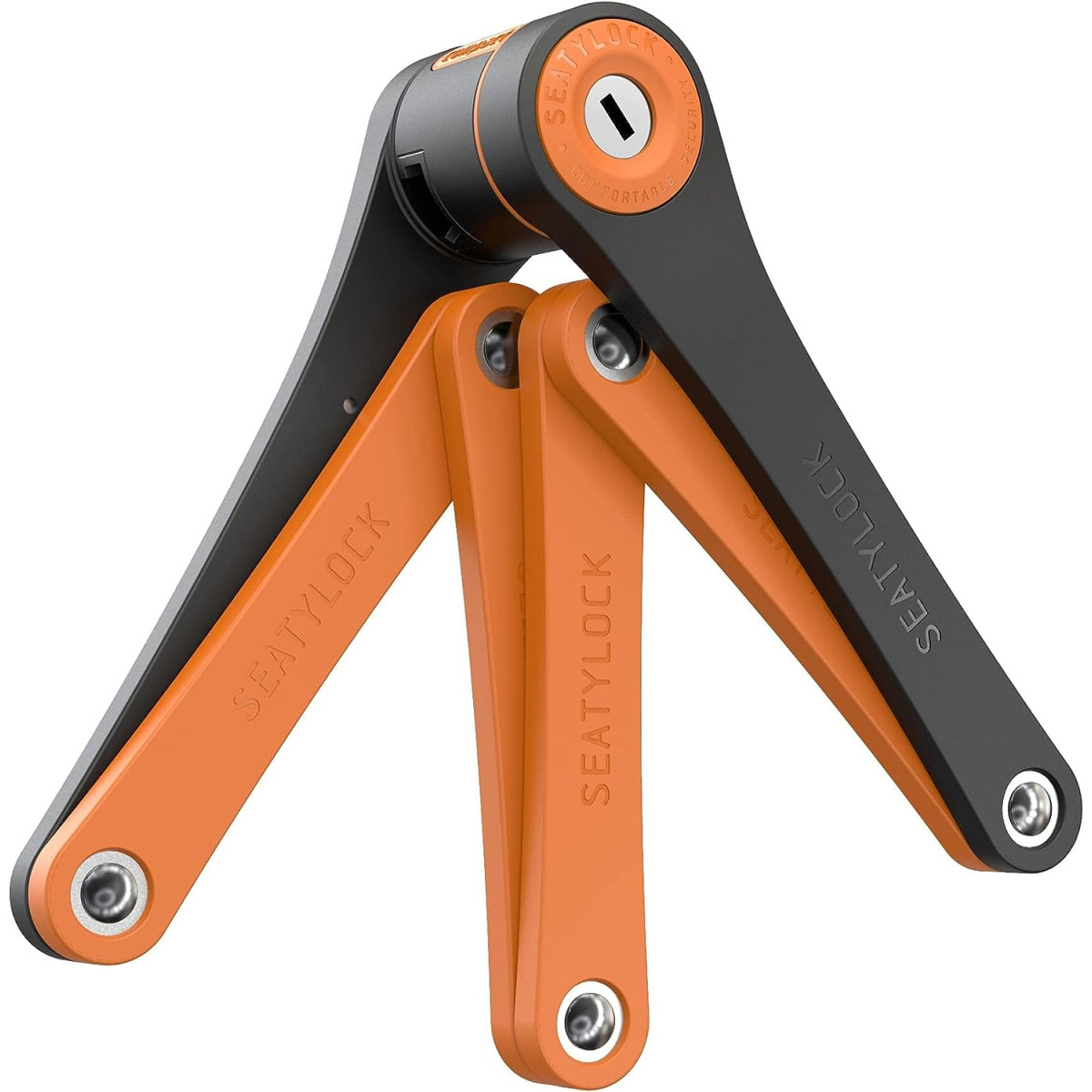 Seatylock Foldylock kompaktne kokkupandav lukk | oranž