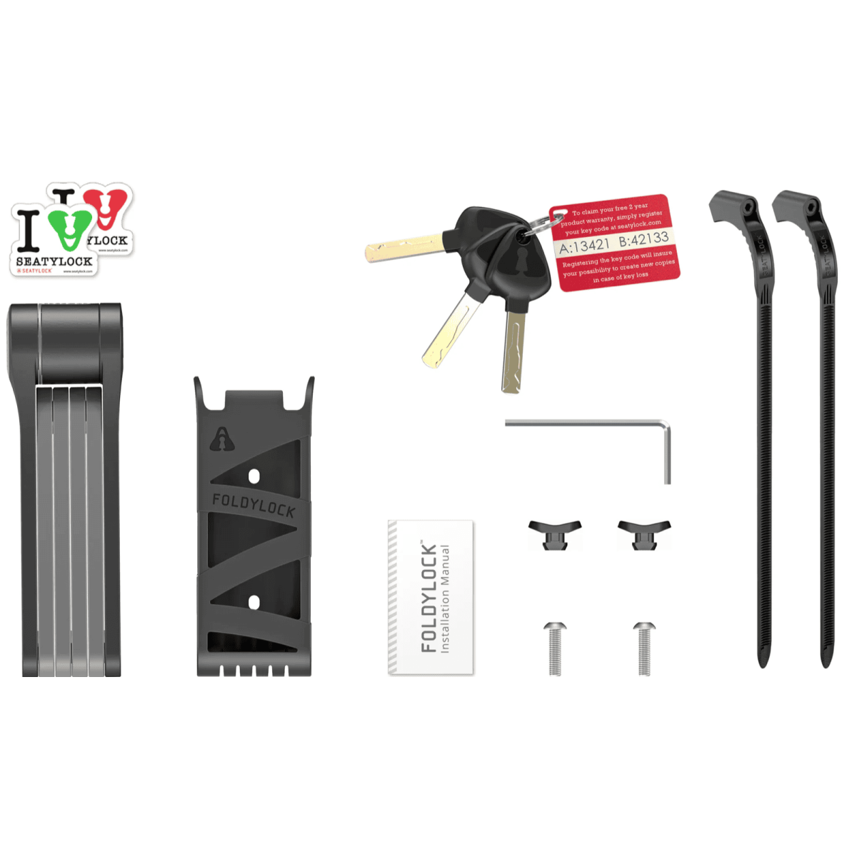 Seatylock Foldylock kompaktne kokkupandav lukk | Hall
