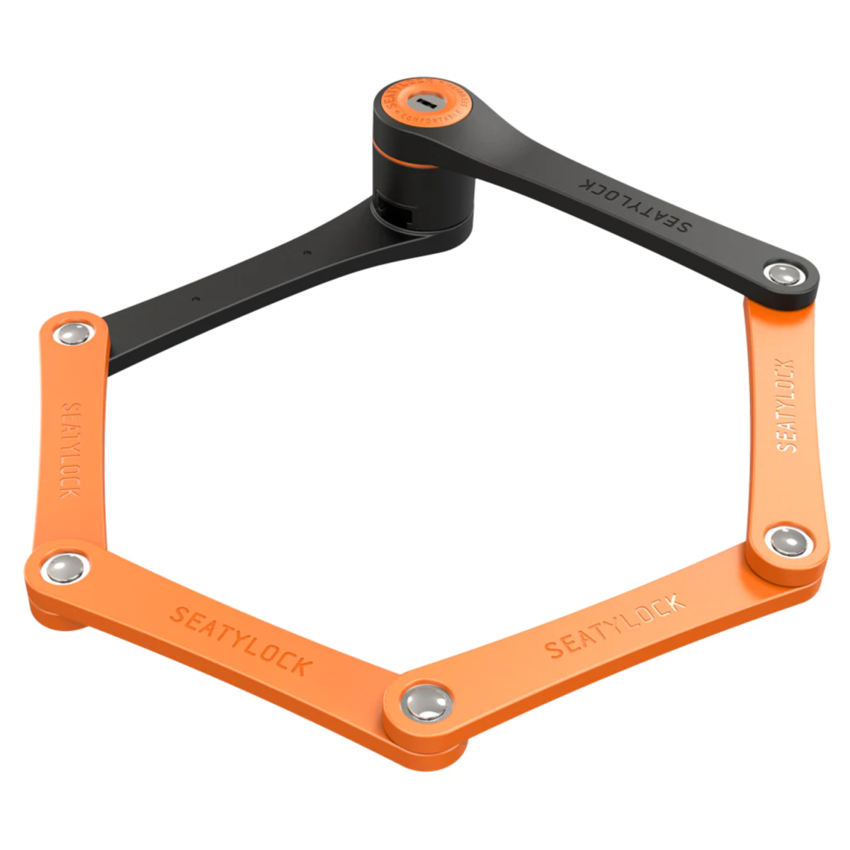 Seatylock Foldylock kompaktne kokkupandav lukk | oranž