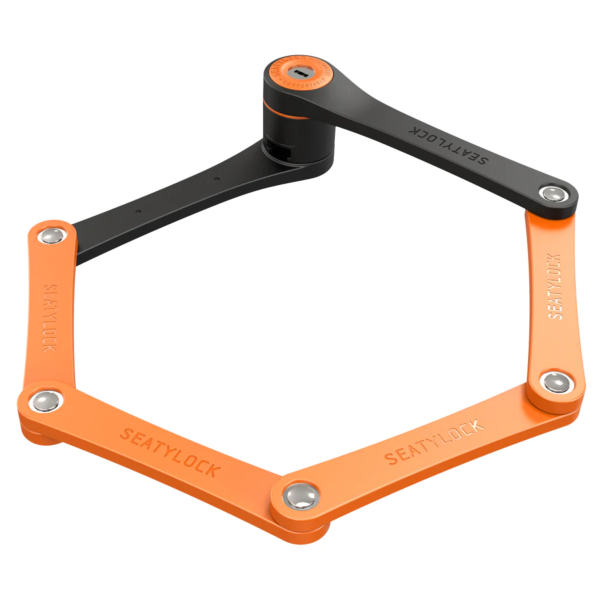 Seatylock Foldylock kompaktne kokkupandav lukk | oranž Seatylock Foldylock kompaktne kokkupandav lukk | oranž