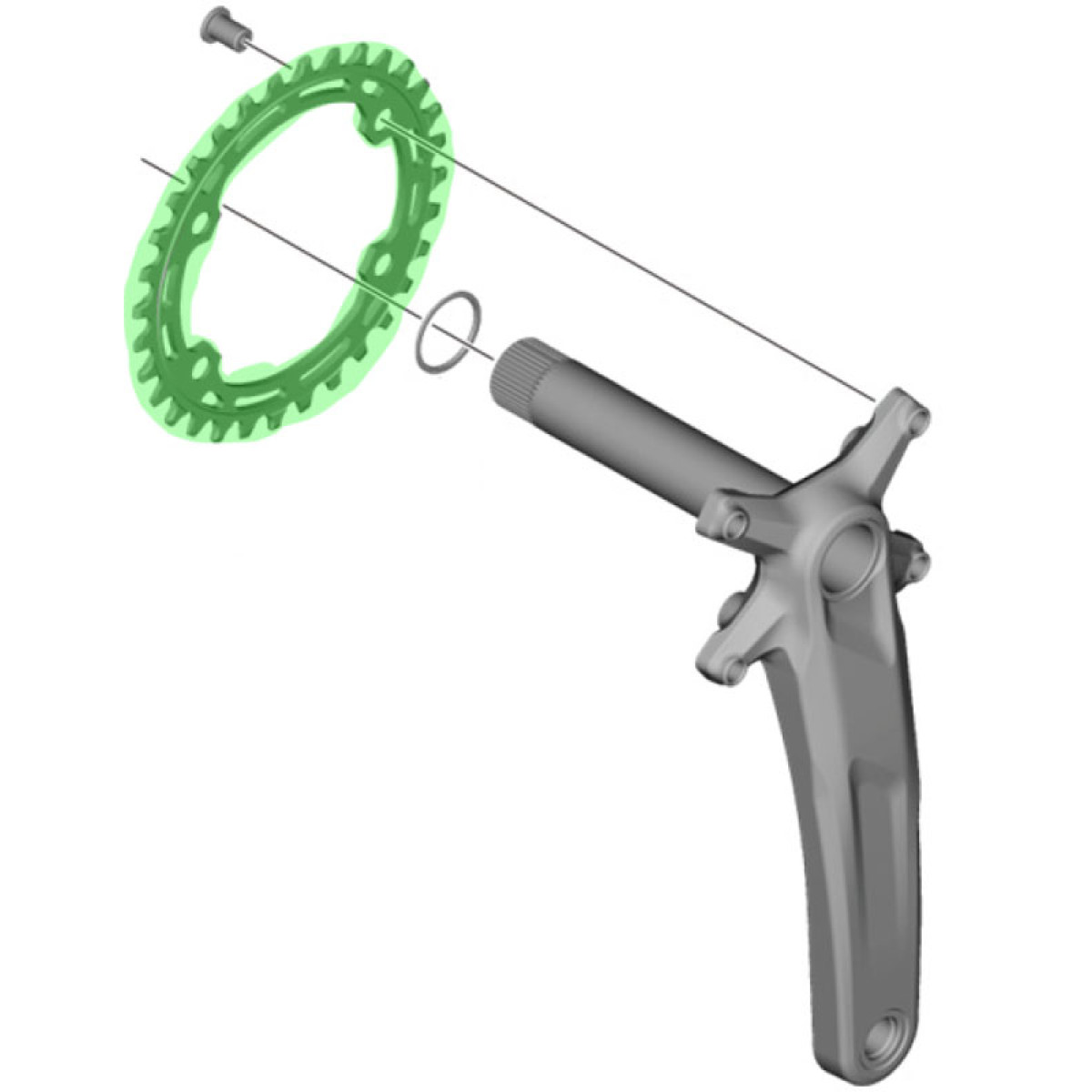 Shimano Deore FC-M5100 zobrats | 96 BCD | 1x10/11 ātrumu