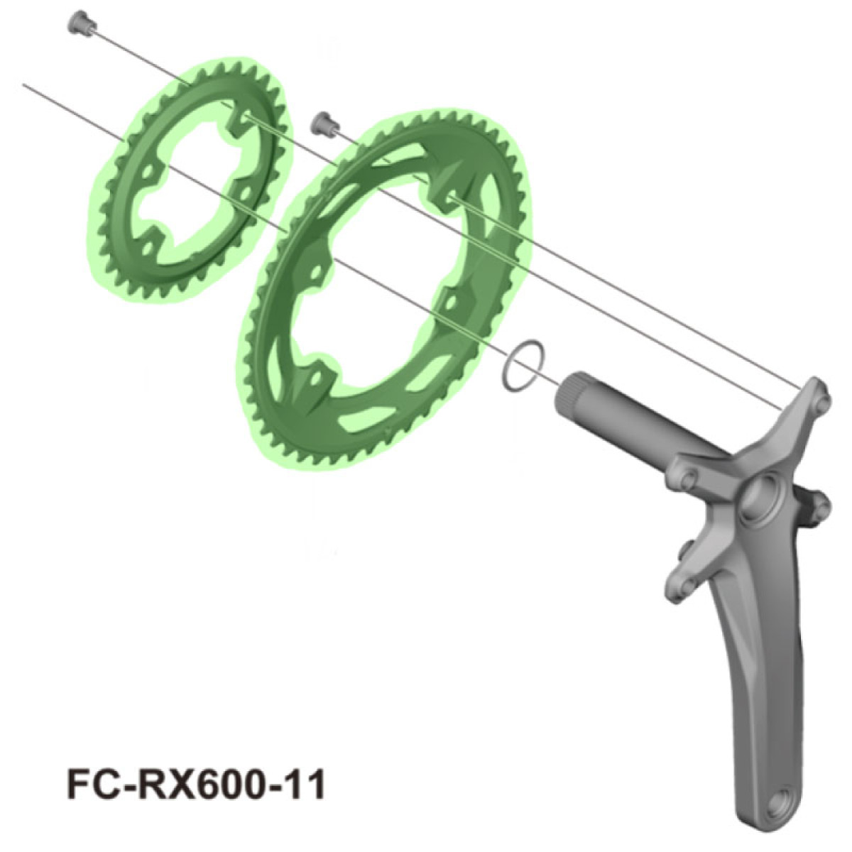 Shimano GRX FC-RX600-10/11 Chainring | 80 BCD | 2x10/11-speed