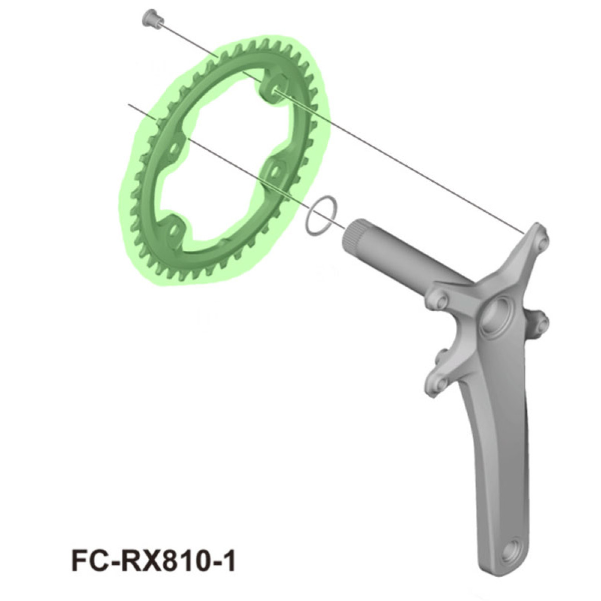 Shimano GRX FC-RX810-1 zobrats | 110 BCD | 1x11 ātrumu