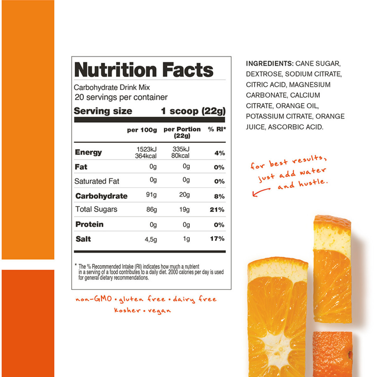Skratch Labs Hydration Sport Mix dzēriens | 22 g | Orange