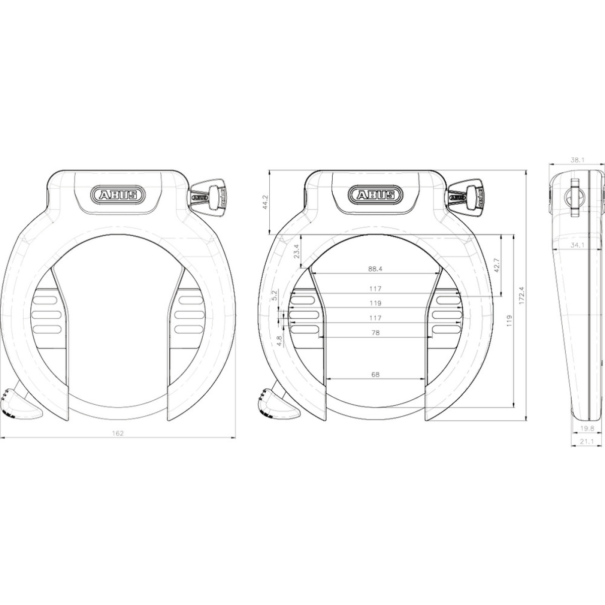 Abus 4750X NR must raamlukk