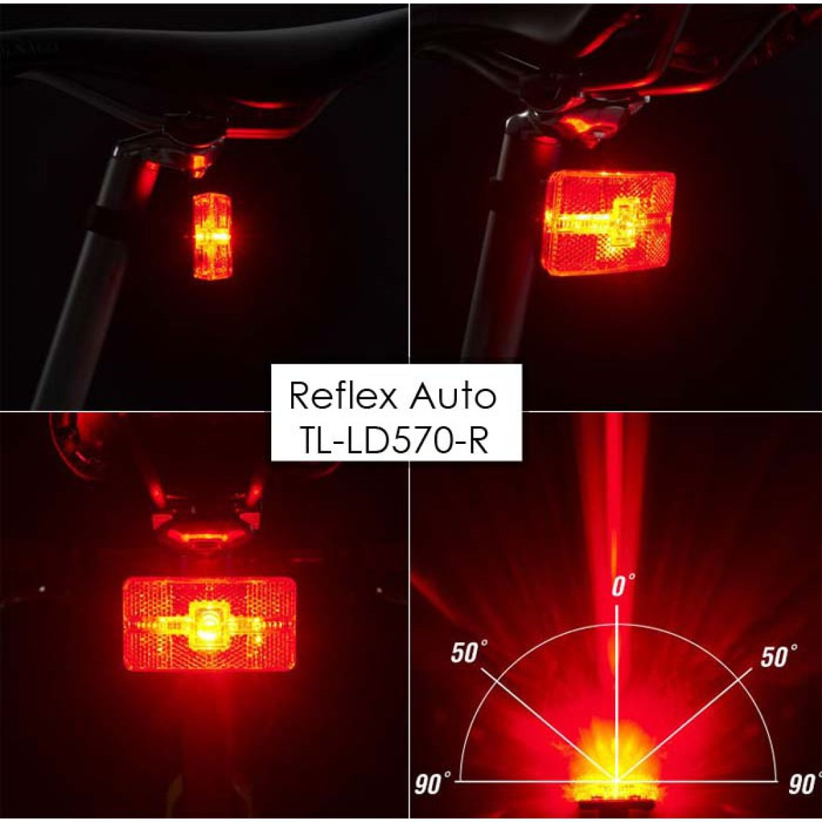 Cat Eye Reflex automātiskais aizmugurējais lukturis
