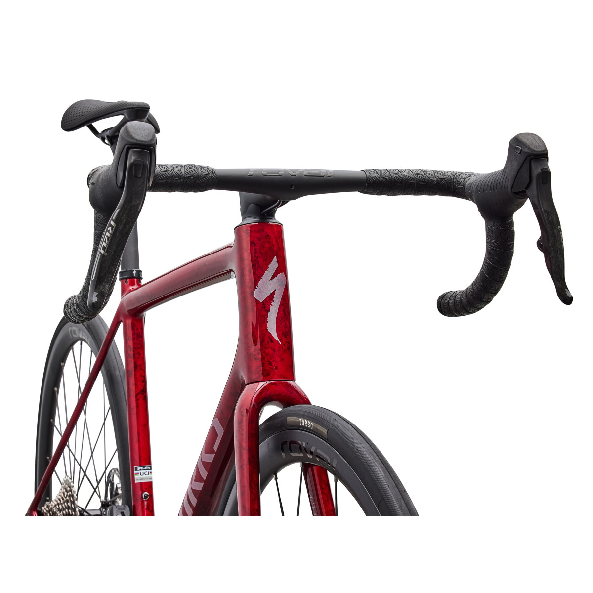 S-Works Aethos 2 maanteeratas | SRAM Red AXS | Sandstone Metallic Base - Red Tint