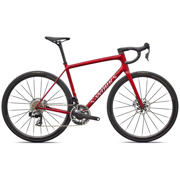 S-Works Aethos 2 maanteeratas | SRAM Red AXS | Sandstone Metallic Base - Red Tint