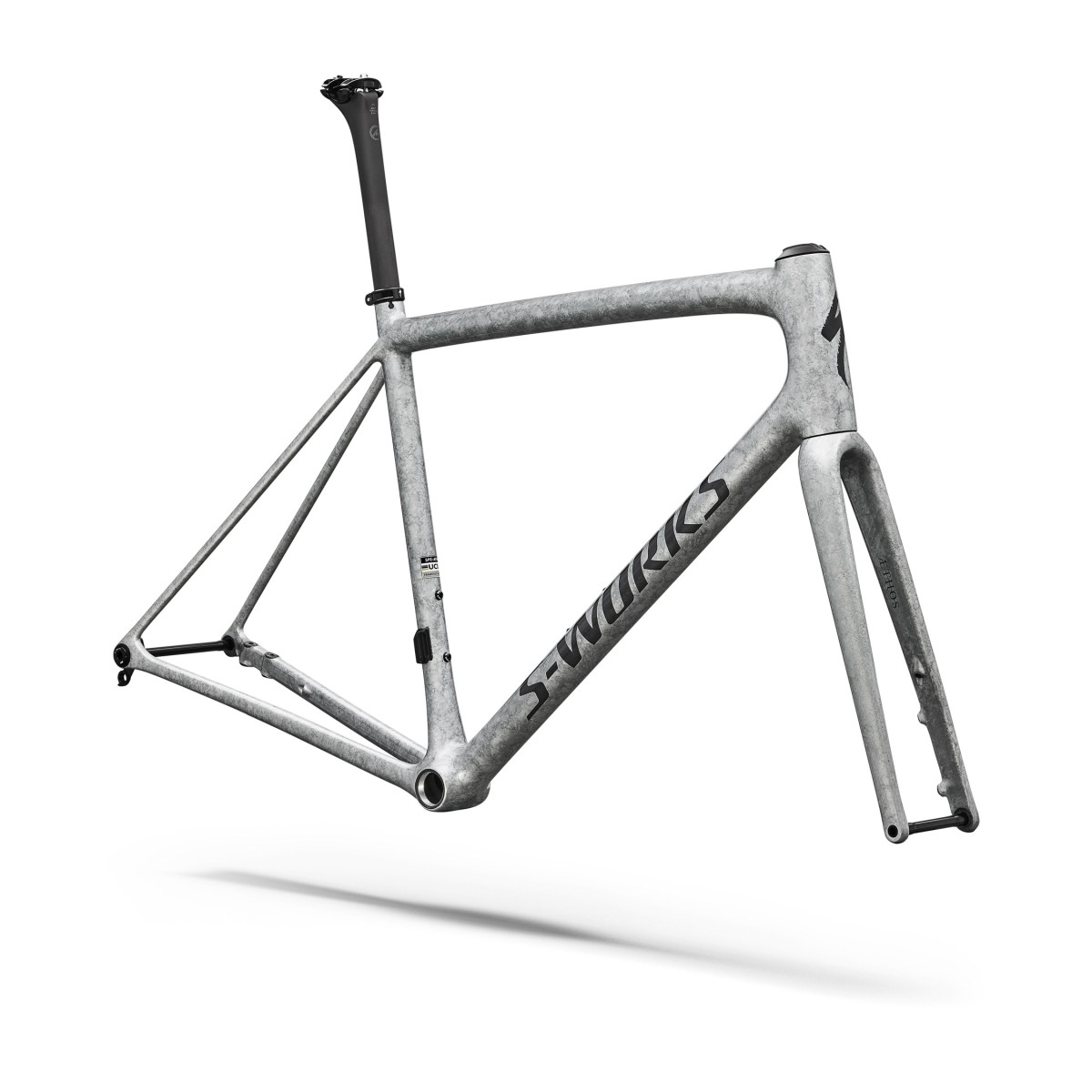 S-Works Aethos 2 raamikomplekt | Gloss Silver Blurred Impasto - Black Pearl