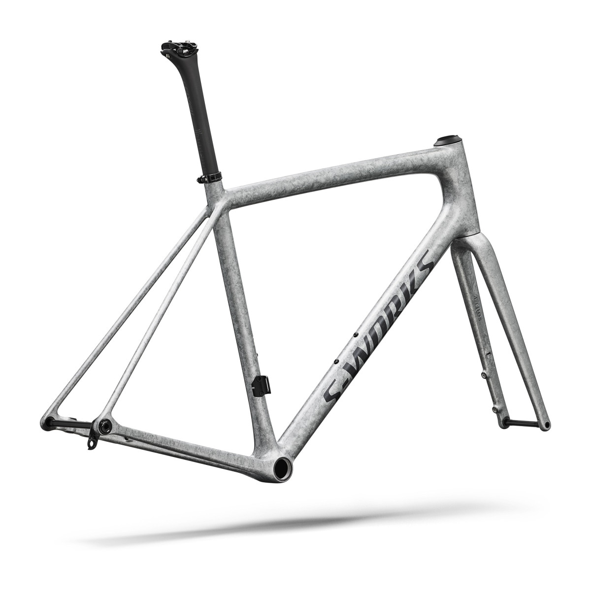 S-Works Aethos 2 raamikomplekt | Gloss Silver Blurred Impasto - Black Pearl