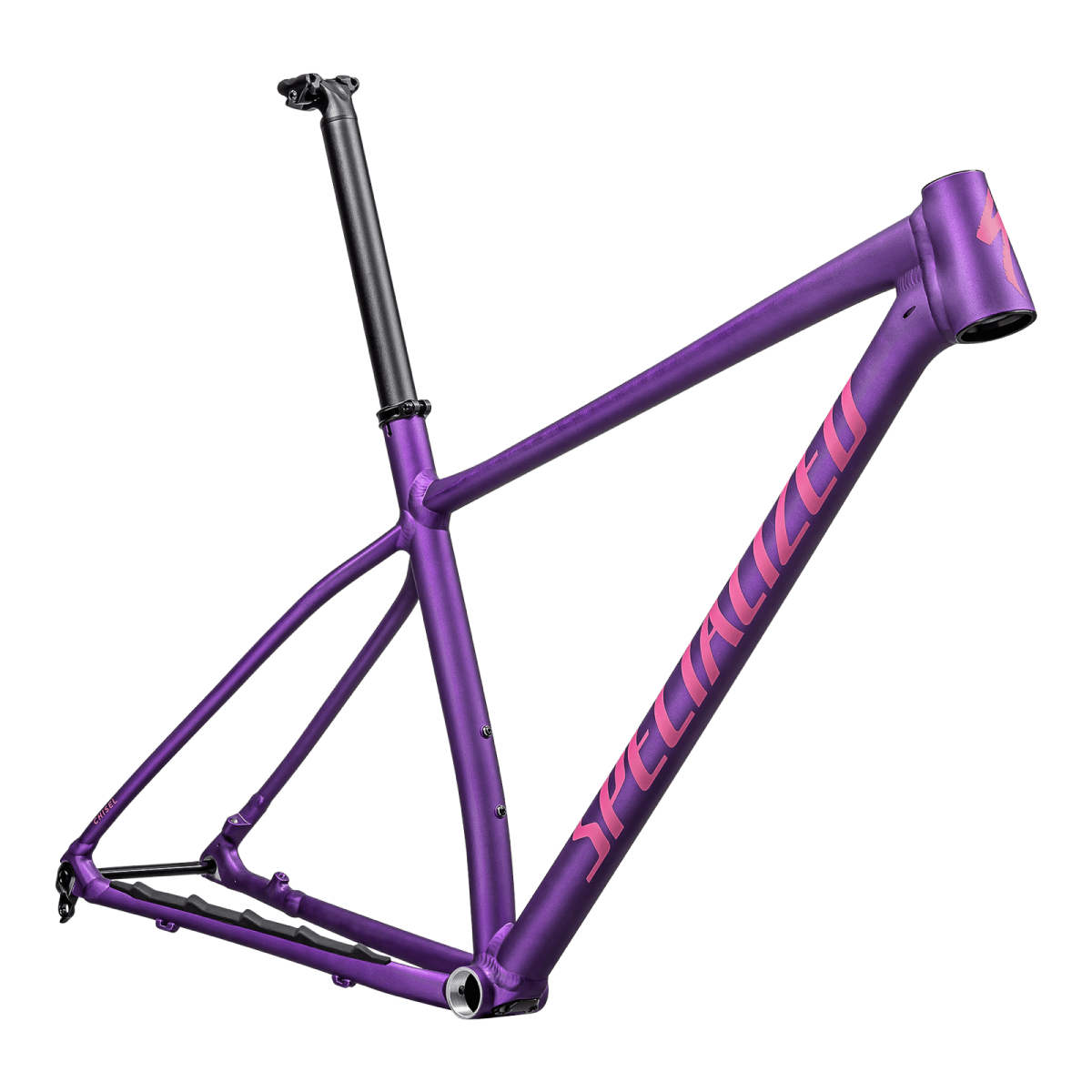 Specialized Chisel Hardtail rāmis | Purple Tint Linear Brushed - Rebel Pink