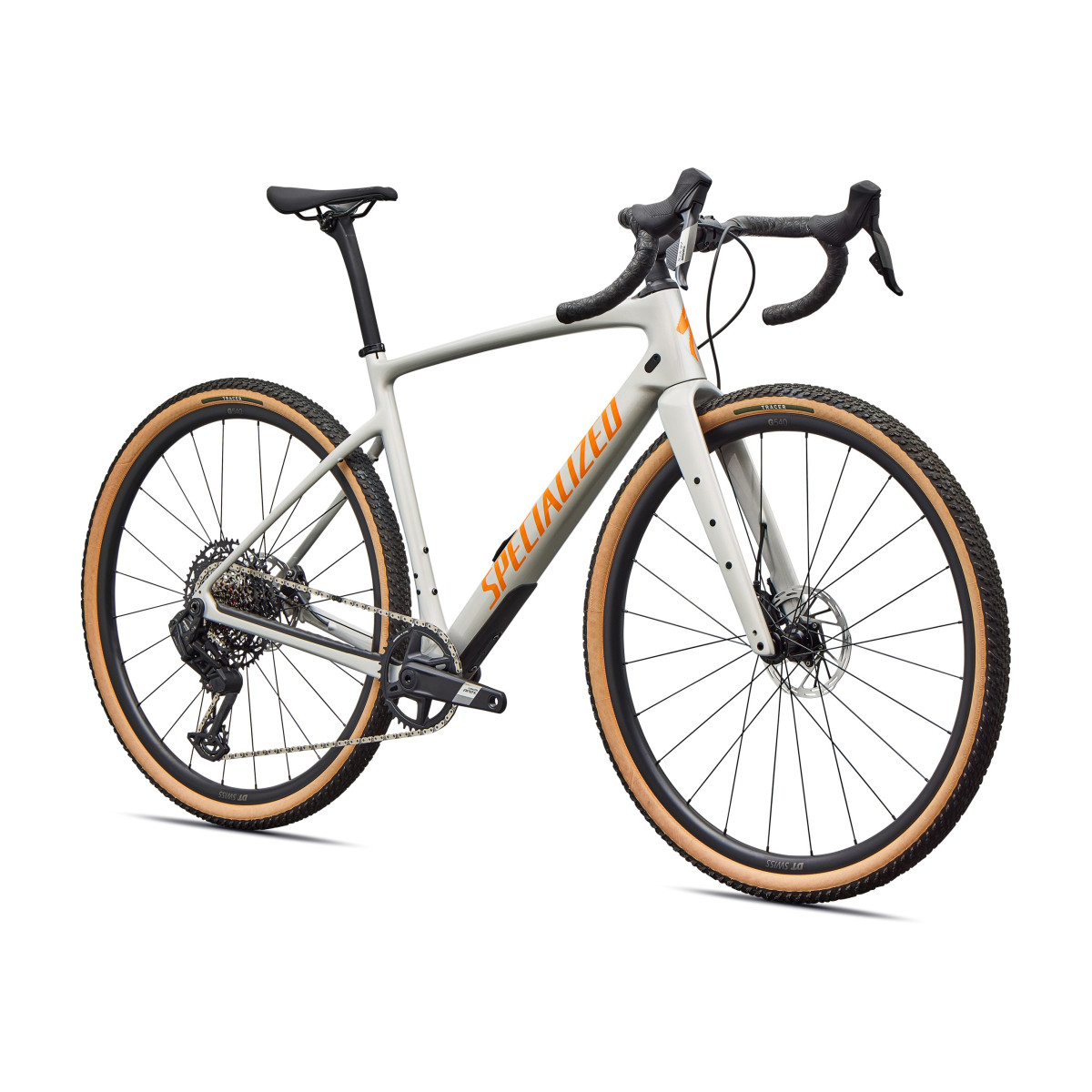 Specialized Diverge 4 Comp Carbon grants velosipēds | Dolomite Metallic - Orange Zest