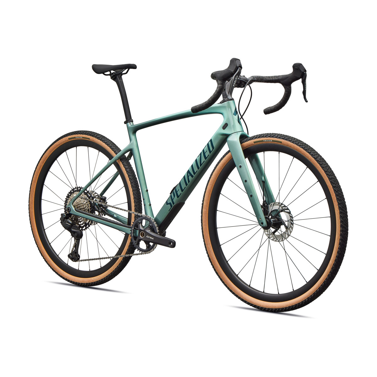 Specialized Diverge 4 Expert Carbon Gravel dviratis | Shimano GRX Di2 | Fjord Metallic - Emerald Metallic