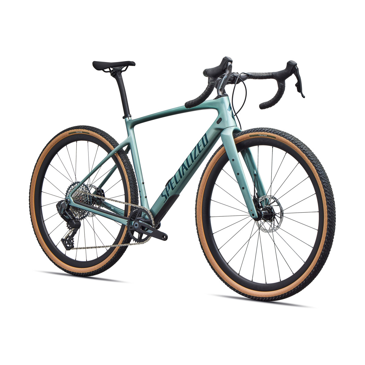 Specialized Diverge 4 Expert Carbon grants velosipēds | SRAM Rival XPLR | Fjord Metallic - Emerald Metallic