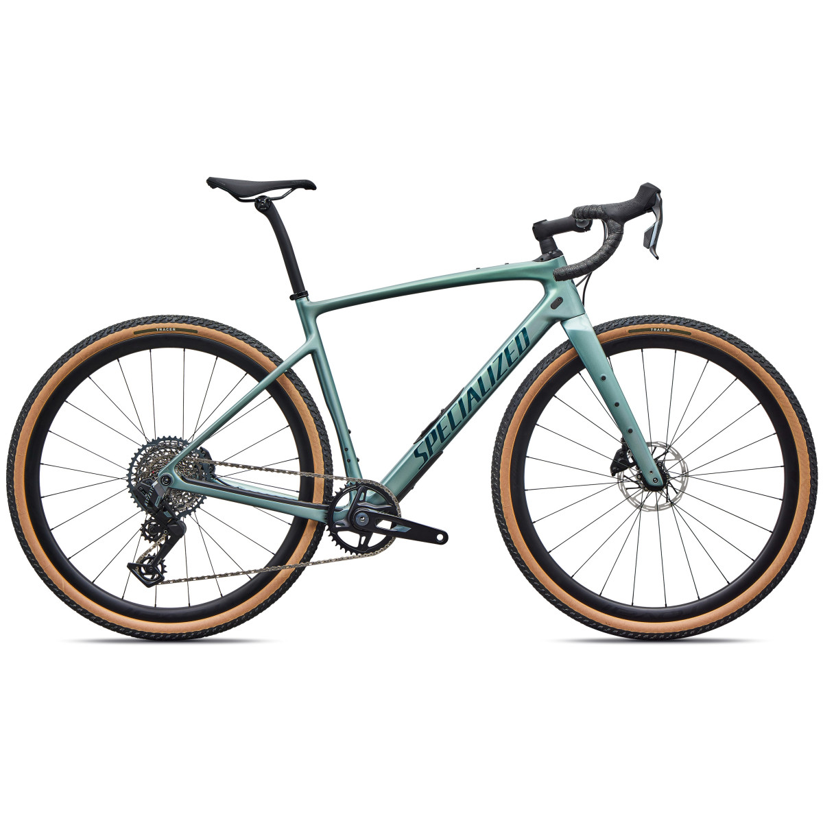 Specialized Diverge 4 Expert Carbon grants velosipēds | SRAM Rival XPLR | Fjord Metallic - Emerald Metallic
