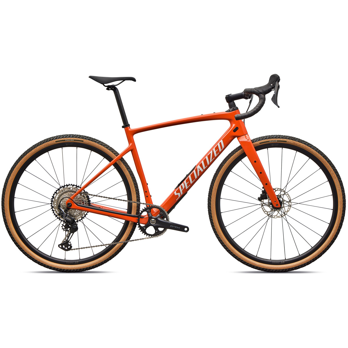 Specialized Diverge 4 Sport Carbon grants velosipēds | Deep Orange - Dune White