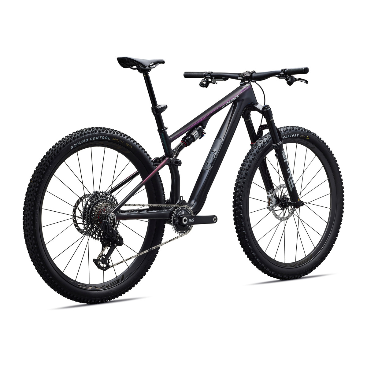 S-Works Epic 8 Evo AXS maastikuratas | Gloss Carbon - Green to Purple Viavi Fade