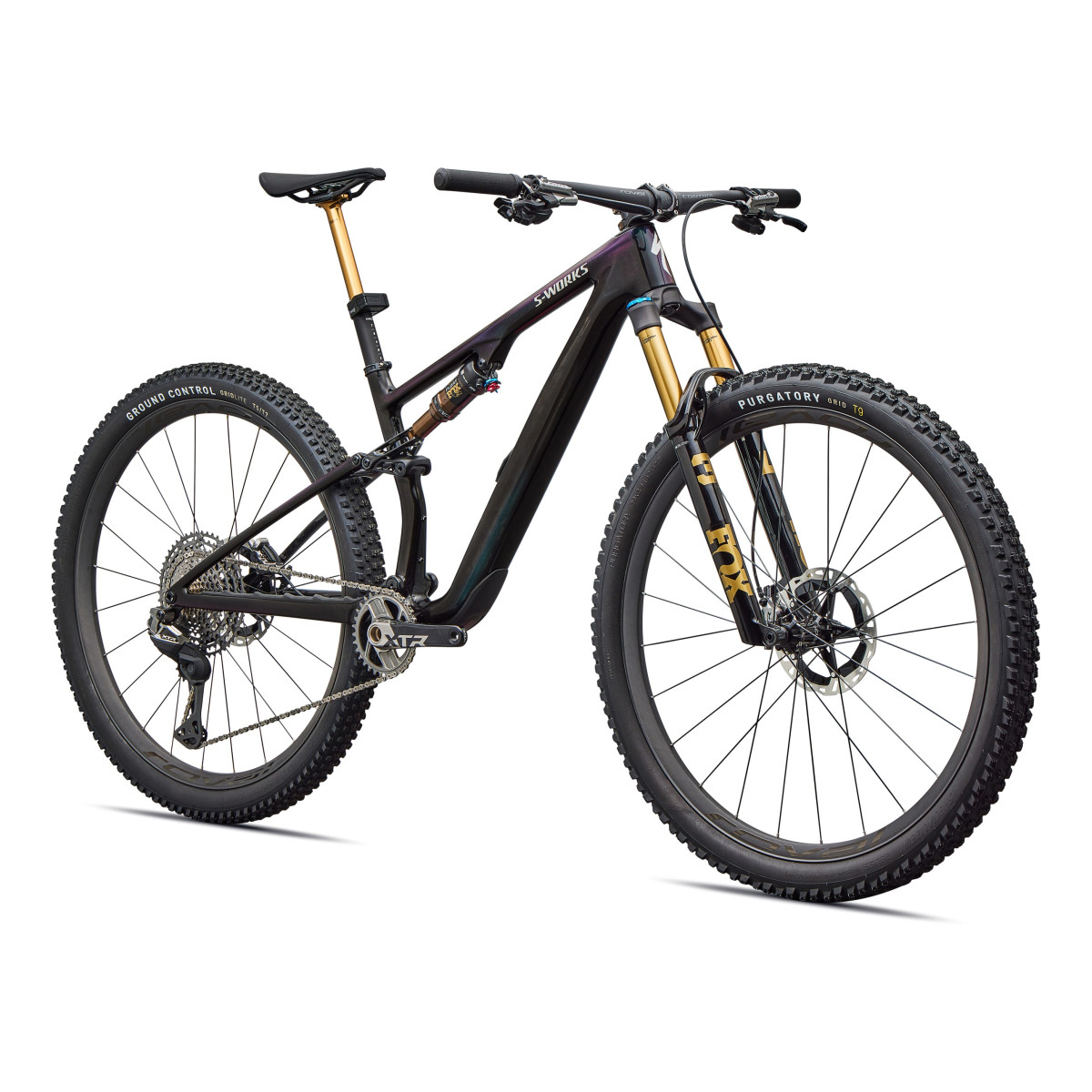 S-Works Epic 8 Evo Di2 maastikuratas | Gloss Carbon - Green to Purple Viavi Fade