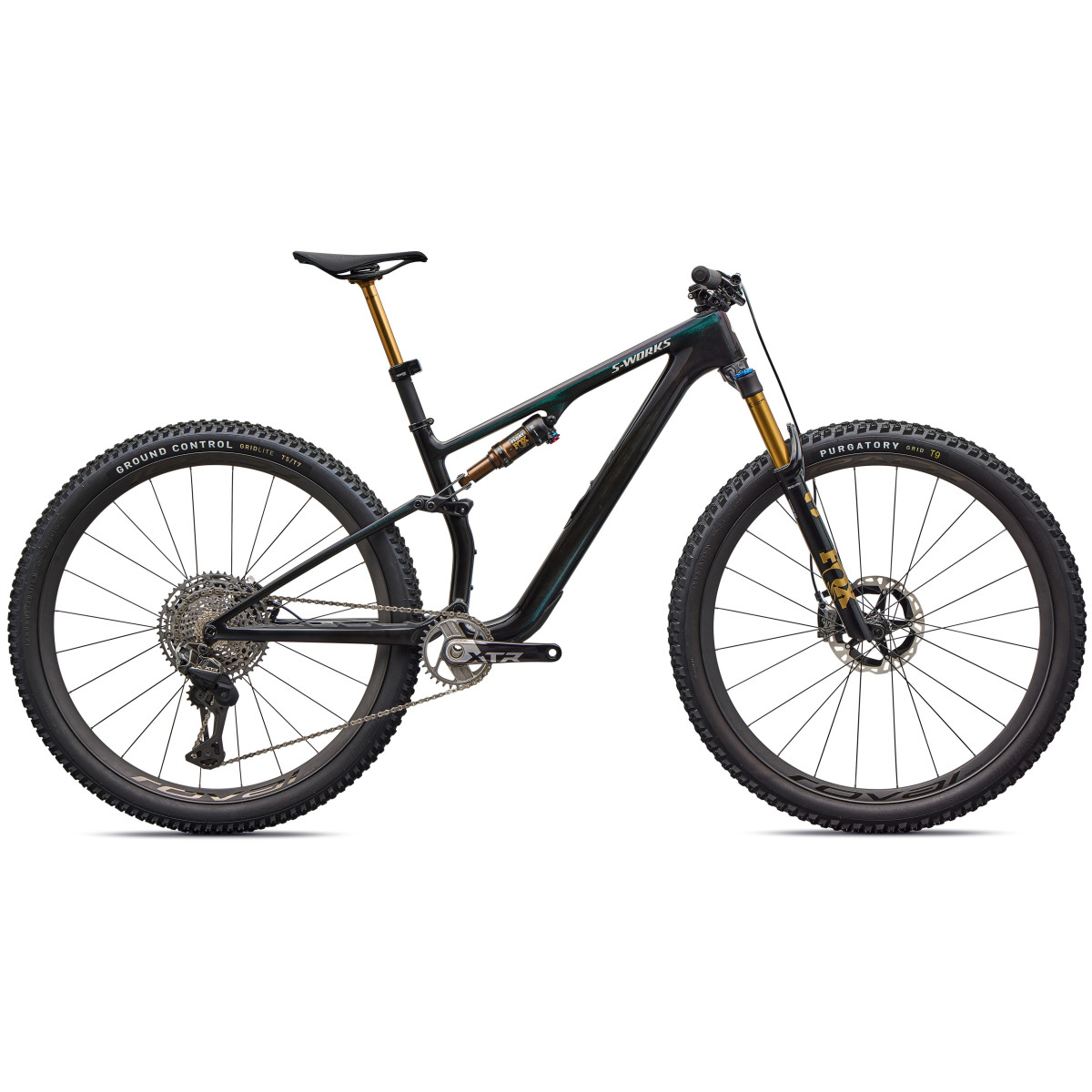 S-Works Epic 8 Evo Di2 maastikuratas | Gloss Carbon - Green to Purple Viavi Fade
