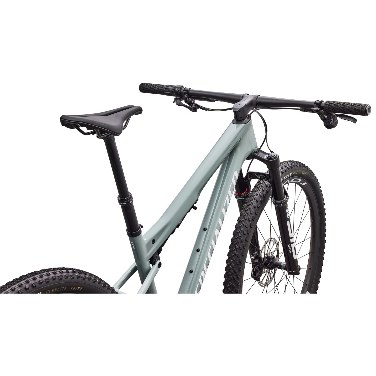 Specialized Epic 9 Expert kalnu velosipēds | Gloss Agave Grey - Metallic White Silver