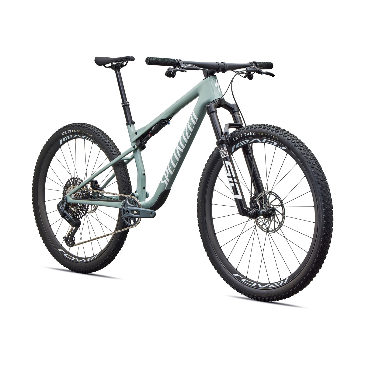 Specialized Epic 9 Expert kalnu velosipēds | Gloss Agave Grey - Metallic White Silver