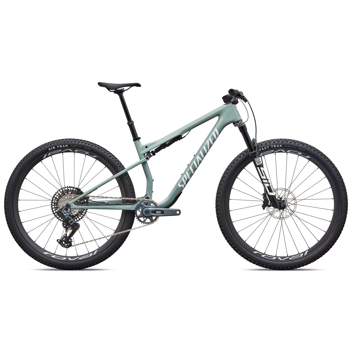 Specialized Epic 9 Expert kalnu velosipēds | Gloss Agave Grey - Metallic White Silver